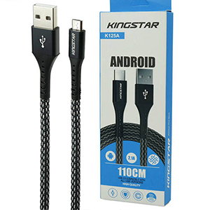 کابل شارژ کینگ استار  USB به MicroUSB  کینگ استار مدل K125A