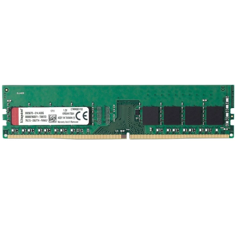 رم کامپیوتر کینگستون DDR4 دو کاناله 2400 مگاهرتز CL17 ظرفیت 4 گیگابایت