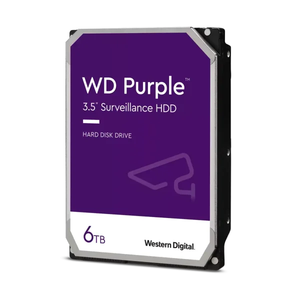 هارد دیسک اینترنال دیجیتال وسترن مدل WD Purple Surveillance Hard Drive ظرفیت 6 ترابایت