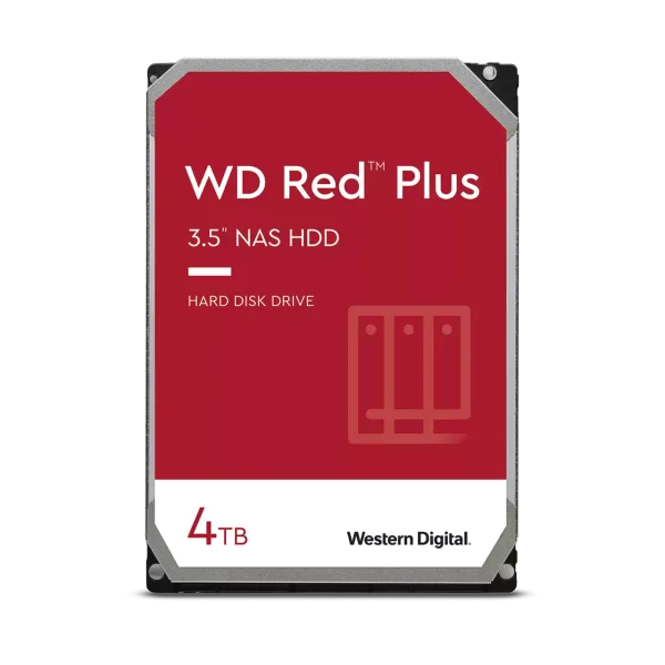 هارد دیسک اینترنال وسترن دیجیتال مدل Western Digital WD Red Plus NAS Hard Drive 3.5-Inch ظرفیت 4 ترابایت